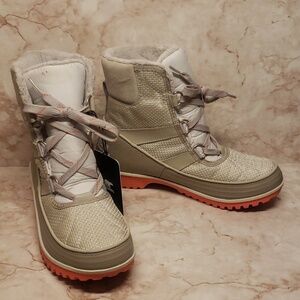 Sorel New Gray And Coral Women's Snow Winter Boots Size 7